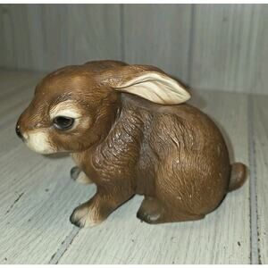 Vtg 1950s Bunny Rabbit Figurine Japan Porcelain Sculpture Woodland Animals